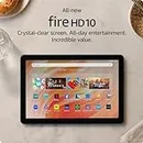 Amazon Fire HD 10 tablet, built for relaxation, 10.1" vibrant Full HD screen, octa-core processor, 3 GB RAM, latest model (2023 release), 64 GB, Black