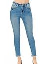wax jean Women's Butt I Love You Push-Up Classic 5-Pocket Ankle Skinny Jeans, Medium, 0