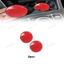 Carbon Fiber Car Cup Holder Pad Water Cup Slot Non-Slip Mat Accessories 2X Red