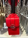 Michael Kors Carmen Small Phone Holder Crossbody Shoulder Bag Purse Handbag Red