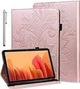 BOLELAW Étui de protection à rabat en cuir synthétique pour tablette Amazon Kindle Fire HD 8 & 8 Plus (12/10ème génération, 2022/2020) 8" avec stylet, support Rose