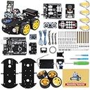 ELEGOO Smart Robot Car Kit V4.0 Compatible with Arduino IDE with UNO R3 Board, Line Tracking Module, Ultrasonic Sensor, IR Module, Intelligent & Educational Toy Car Robotic Kit for Kids