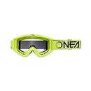 O'NEAL Motocross Brille Fahrradbrille Herren Damen B-Zero Goggle I MX MTB DH FR I Motorradbrille 100% UV-Schutz I Schlag & kratzfestes Glas I Gelb I Größe One Size
