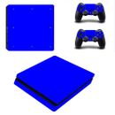 AU For PS4 Slim Solid color Console Skin Decal Sticker +2 Controller Skins NEW
