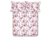 Bombay Dyeing Florentine Double Bedsheet 144 TC Cotton Premium Bedsheet with 2 Pillow Covers (King, Pink)