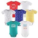 The Peanutshell Baby Bodysuits for Boys and Girls, Short Sleeve Unisex 7 Pack, Newborn to 24 Months, Elephant Brights, Multicolor, 18-24 Months (24M)