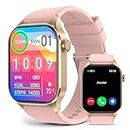 2024 Smart Watch for Women, 2.04-inch AMOLED Display, Infrared True Blood Oxygen Monitor, Heart Rate Blood Pressure Sleep, IP68 Waterproof Fitness Tracker, Compatible with Android iPhone iOS Pink