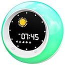 I.CODE Sun & Moon Rise Kids Alarm Clock, Children's Sleep Trainer, Sleep Sound Machine, Wake Up Light & Night Light, Teach Kids Day & Night