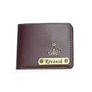 AS Store Customized Name Wallet for Men with Personalized 12 Font Name and 38 Charm Gift for Your Loved Once - Brown