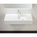 Badeloft Rectangular Wall Mount Bathroom Sink w/ Overflow in White | 6.1 H x 39.4 W x 17.7 D in | Wayfair WT-02-B-G