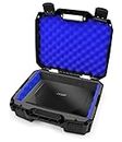 CASEMATIX 15.6" Hard Laptop Case with Shock-Absorbing Interior Foam Protection Compatible with 15" Gaming Laptops and Accessories, Fits Laptops up to 15” x 10.5" Max