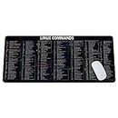 Linux Commands Long Linux Cheat Sheet Mouse Mat for Software Engineers Hackers and Programmers Software Computer Accessories Gamer Mouse pad, Laptop Pad Mat QDH