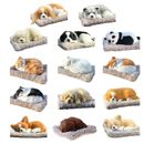 Car Ornament Plush Dogs Simulation Sleeping Dog Toy Dashboard Decor Accessories