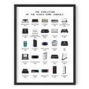 HAUS AND HUES Video Game Wall Art Posters for Boy's Room - UNFRAMED (Console, 12x16)