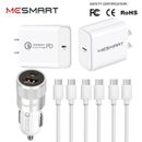 For Apple iPhone 15 Pro Max Plus Fast PD USB C Power Wall Car Charger Cable Cord