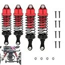 Front Rear Metal Shock Spring Absorber Assembled 4Pcs for Traxxas Slash4x4 Shock Absorber for 1/10 RC Traxxas Slash 4x4 4WD Slash 2WD 727 RC Model Car Upgrade Part (red)