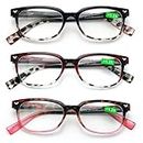 Classic Reader With Spring Hinges Half Translucent Tortoise Reading Glasses RX Magnification Multicoloured Size: Medium
