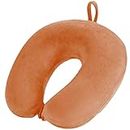 travel360 degree Neck Pillow for Travel – Soft and Comfortable Pillow for Travelling in Car, Train, Bus, Flight – Shoulder and Neck Support Pillow for Women and Men (Brown)
