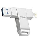 Apple Certified 256GB iDiskk Photo Stick iPhone USB Flash Drive for iPhone 14/13/12/12 pro/12 pro max/11/11 Pro/XR/X iPad Lightning External Photo Storage for MacBook/Laptops/PC
