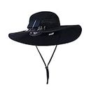 Hat Fan - Outdoor Sport Travel Camping Camouflage Solar Fan hat/Sun Protection Wide Brim Hat/Fishing Hat/Sun Hat UPF50+
