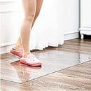 Transparent Carpet Floors Mat Protect Pad 2mm Area Rug Clear Rug Runners for Hallways,Carpet Protector for Hardwood Floors,Door Mat,125/135/145/155cm Wide, Multipurpose Rectangular Vinyl Roll, Anti-Ox