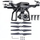 DELINZA Foldable Drone with Camera 4k, 9800ft Video Transmission, Camera Drone with 3-axis Gimbal + Bwine Drone Blades for F7HB2, 4 Pcs Original Propeller for Adults
