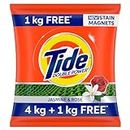 Tide Plus Double Power Detergent Washing Powder - 4 Kg + 1 Kg Free (Jasmine And Rose), 1 Count
