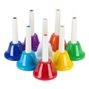 8 piezas campanas de mano de música arco iris para niños instrumentos musicales educativos juguete