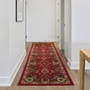 Anti bacterial Traditional Mahal Red Non-Slip Runner Rug  2'x7'