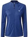 MoFiz Women Full Zip Up Outdoor Recreation Shirts with Long Sleeve UPF 50+ for Fishing Blue M