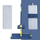 U.P.C. Slider Squeeze Mop- New Revolutionary Way Of Home Cleaning, Cleans Horizontally And Vertically, Ultra Thick Super Absorbent Microfiber Technology (Mop-Blue)