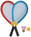 Schildkröt® Giant Racket Set, Jumbo-Federball, zwei überdimensionale Badminton Schläger XL mit einem elastischen Netz, einen Soft-Ball sowie einen bunten Federball, 970150