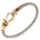 david yurman dupes bracelets knockoff Cable Twisted Wire Cross Bangles for Women Buckle Jewelry Designer Inspired Gift Rhinestone with Gift Box
