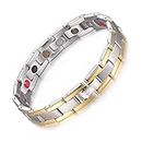 38 Titanium Magnetic Lymph Detox Bracelet Fashion Health Bracelets For Men Best Gift For Anyone (Silver&Gold)