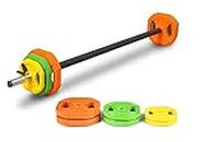 UK Fitness Studio Pump 20kg Barbell Weights Set Weight Bar Strength Training Equipment Full Body Training Gym Equipment for Home Adjustable Barbell Set