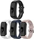 Chainfo compatible with Garmin Vivosmart HR Watch Strap, Soft Silicone Classic Sport Replacement Watch Band NO230206 (I [Pack of 4])