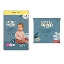 Little Angels Size 4 Nappies Jumbo 84 Pack + 150 Nappy Bags