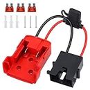 Power Wheels Adapter for Milwaukee M18 Battery, Power Wheels Battery Adapter/Converter with Wire Harness Connector & 40A Fuse Compatible with Fisher-Price 12V Power Wheels, 12AWG Wire