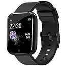 m i Smart watch for men boys kids women girls - ID116 Bluetooth Smart Watch with Heart Rate Activity Tracker Waterproof Body, Step and Calorie Counter, Blood Pressure, OLED Touchscreen Watch - Black