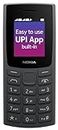 Nokia (Renewed) 106 Dual Sim, Keypad Phone with Built-in UPI Payments App, Long-Lasting Battery, Wireless FM Radio & MP3 Player, and MicroSD Card Slot | Charcoal