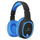 ZEBRONICS Thunder Bluetooth 5.3 Wireless Over Ear Headphones with 60H Backup, Gaming Mode, Dual Pairing, ENC, AUX, Micro SD, Voice Assistant, Comfortable Earcups, Call Function (Blue)