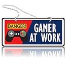 exciting Lives - Gamer At Work Wall Hanging - Gift for Birthday, Raksha Bandhan - for Friends, Brother, Boyfriend, Husband - Wooden