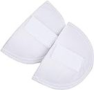 1Pair of White Sponge Shoulder Pads Foam Shoulder Pads Shoulder Enhancer Non Slip Shoulder Protectors for Girls Women Men Jacket T-Shirt Clothing Dress Sewing Accessories White