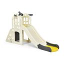 Costway 6-In-1 Large Slide for Kids Toddler Climber Slide Playset with Basketball Hoop-Yellow