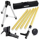 Firecore 12 Ft./3.7M Professional Telescoping Pole with Tripod and 1/4-Inch by 20-Inch Laser Mount for Rotary and Line Lasers, Adjustable Laser Mounting Pole with 5/8"-11 Threaded Adapter (FLP370C)
