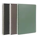 Skycase A5 Spiral Notebook, 3 Pack Hardcover 21.1 x 14.5 cm Notebook Ruled Lined Journal Notebook 80 Sheets(160 Pages)/Per Pack for Student Office School Supplies