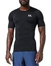 Under Armour Mens UA HG Armour Comp SS, Short-Sleeved Sports t-Shirt for Men, Comfortable and Lightweight Gym Clothes for Workouts Black / / White