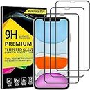 4youquality [3-Pack[Full Coverage] Screen Protector for iPhone XR & iPhone 11, Tempered Glass Film [Impact-Resistant][Anti-Shatter]