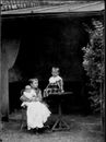 Plaque verre photo négatif 13x18 cm enfants garçons bébé, noir et blanc vintage 