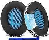 SoloWIT Cooling-Gel Earpads Cushions for Bose Headphones, Replacement Ear Pads for Bose QuietComfort 15 QC15 QC25 QC2 QC35/Ae2 Ae2i Ae2w/SoundTrue & SoundLink Around-Ear & Around-Ear II (Snow Leopard)
